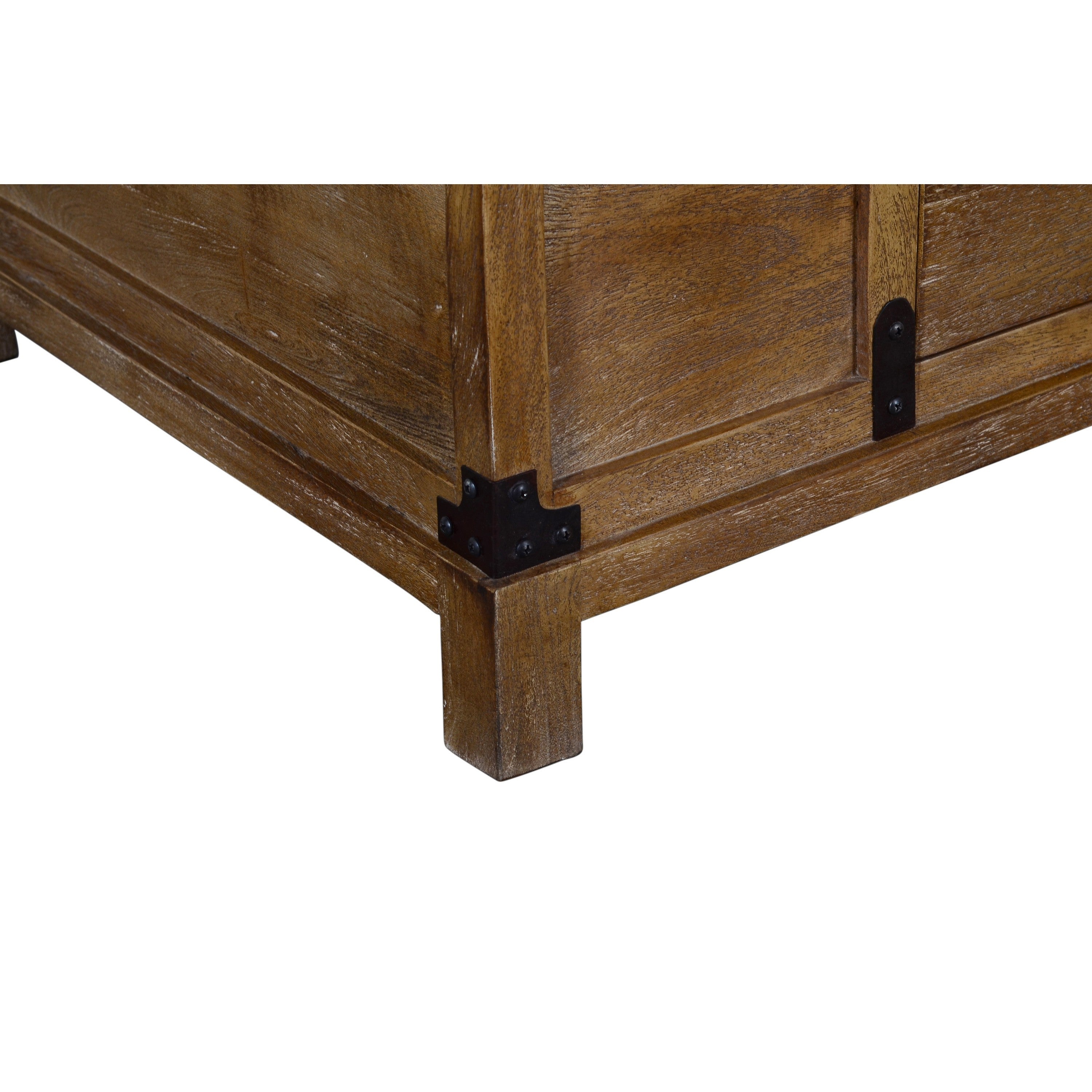 Rustic Single Drawer Mango Wood Coffee Table with Lift Top Storage - Brown