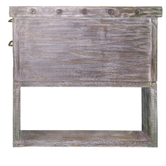 Brazilian Pine 61 Inch Rustic Style Home Office 4 Drawers Desk - Distressed Gray