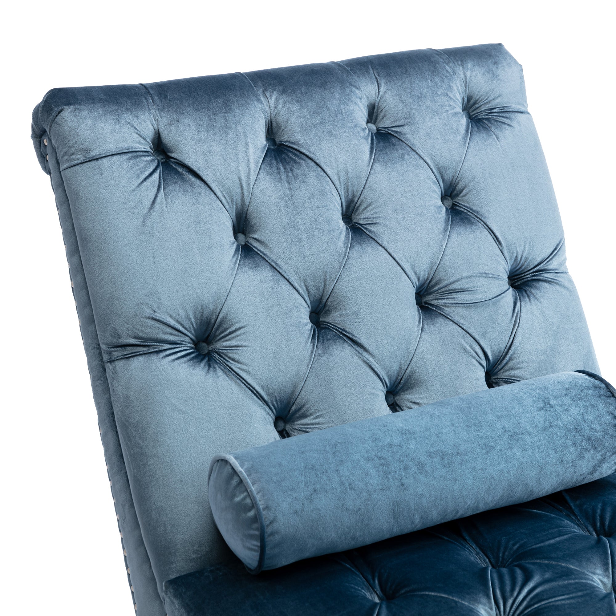Light Blue Velvet Sofa Chair