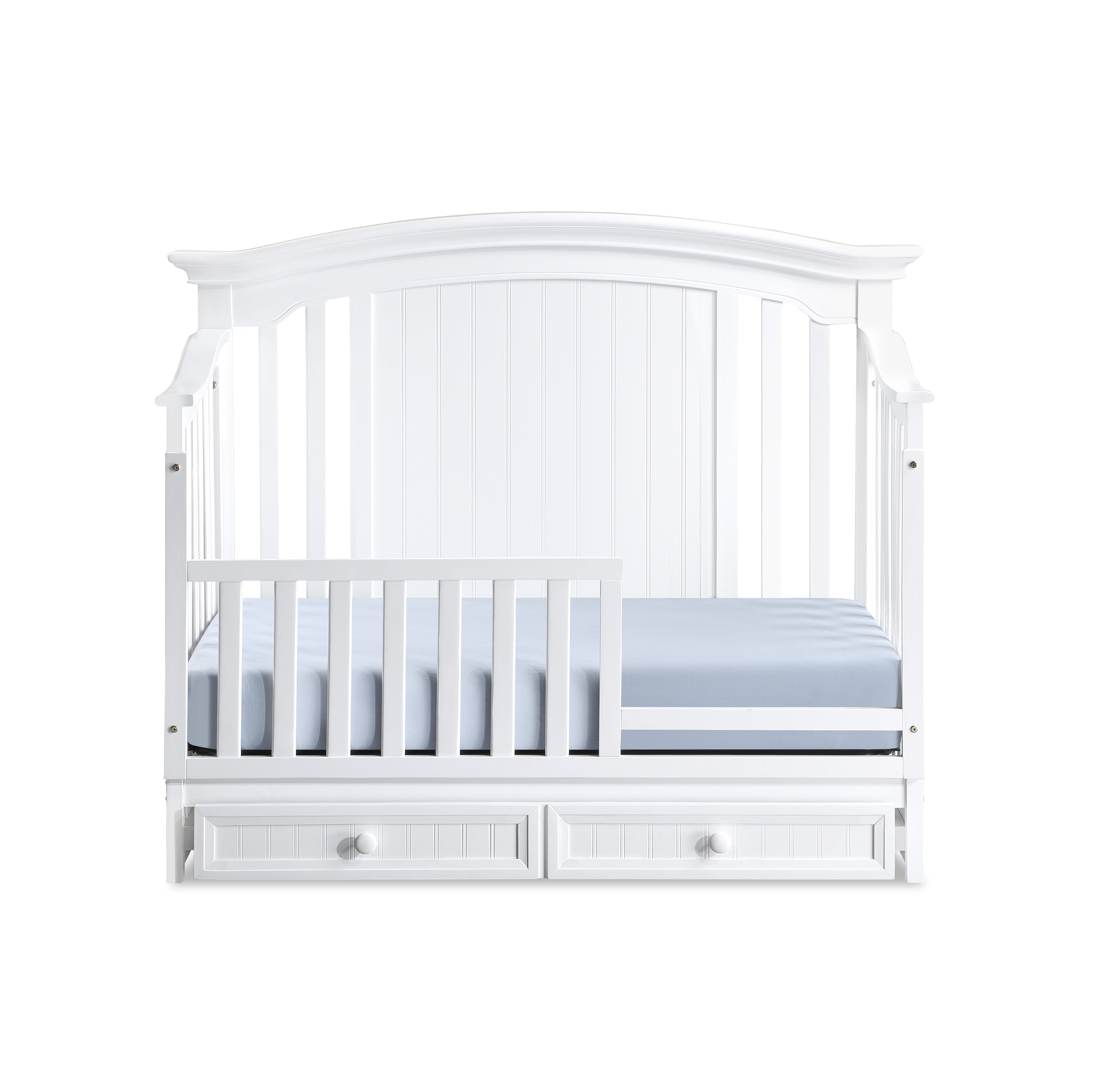 White solid Wood 4-in-1 Convertible Crib