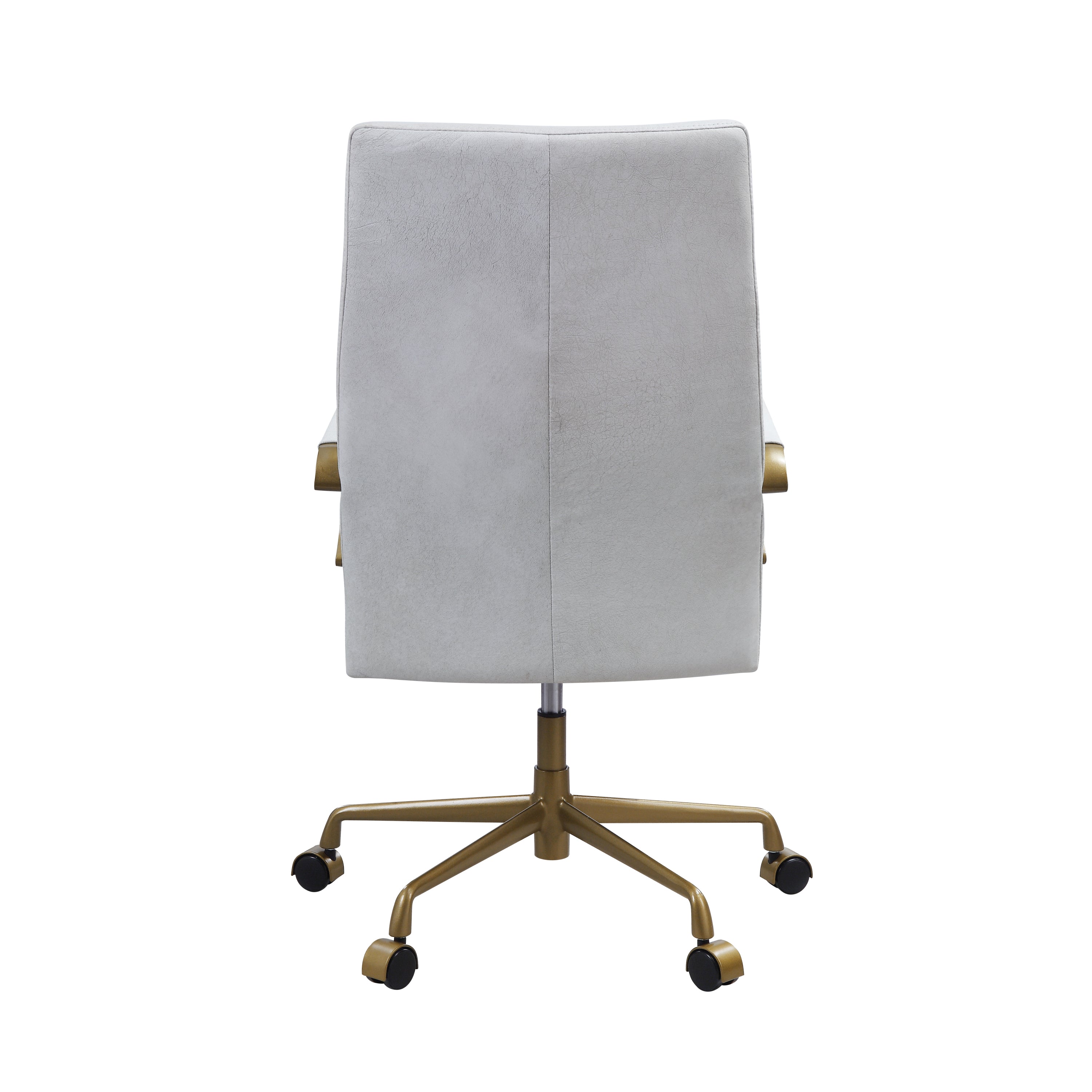 Vintage Office Chair Top Grain Leather - White