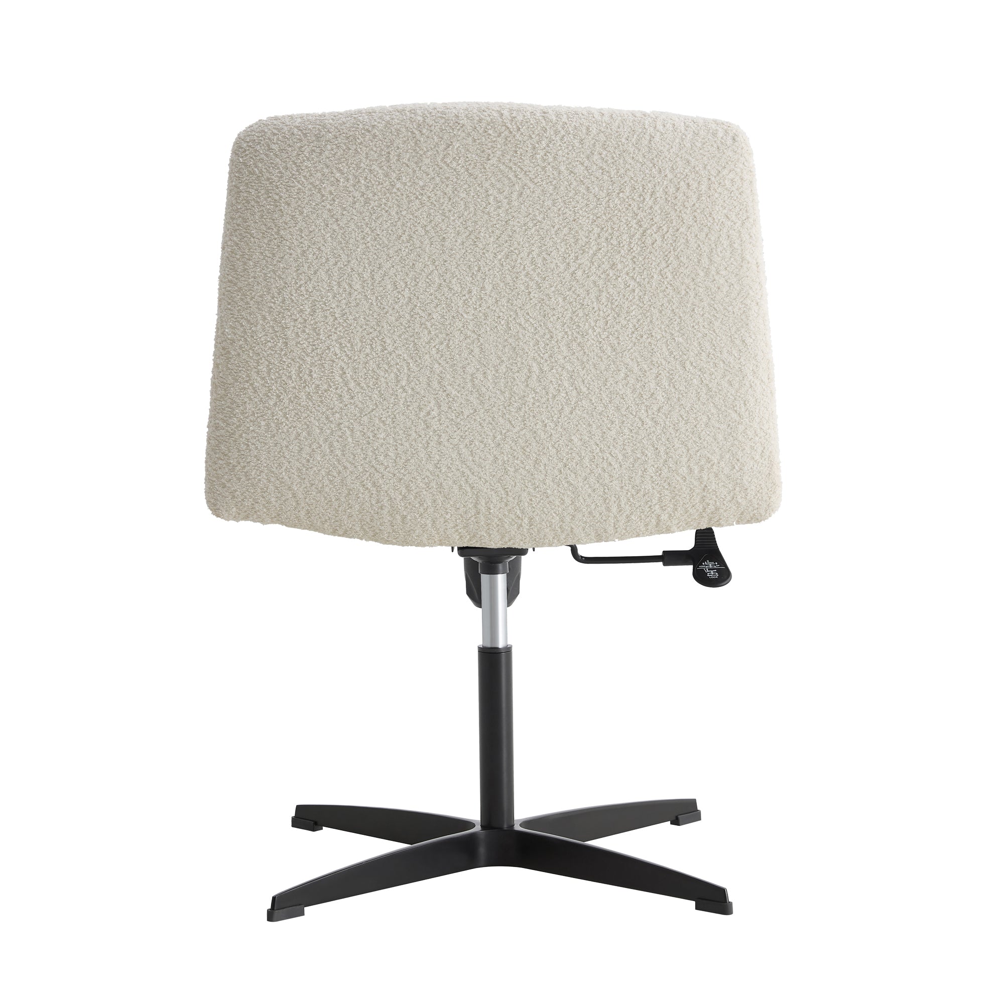 MAICOSY Swivel Home Office Desk Chairs Armless Adjustable 360 Velvet White Chair