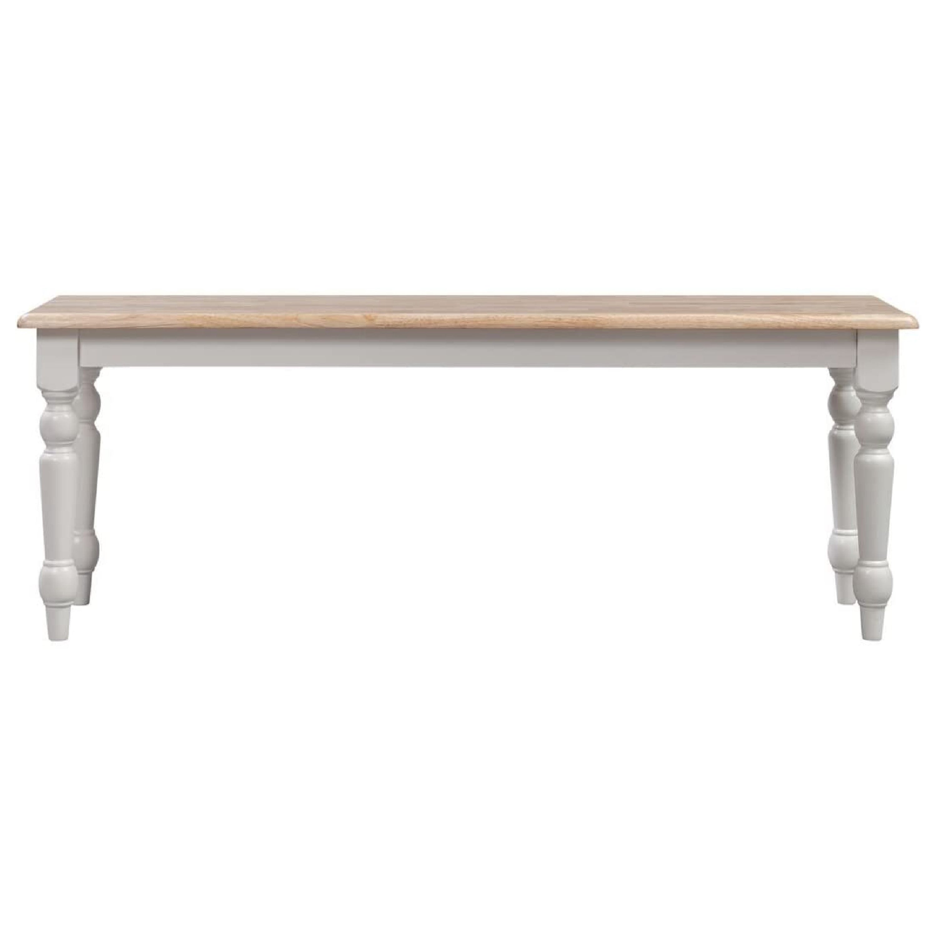 Wooden Bench with Turned Legs