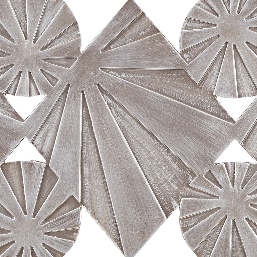 Ash Carved Wood 3 Piece Set Wall Decor - Grey