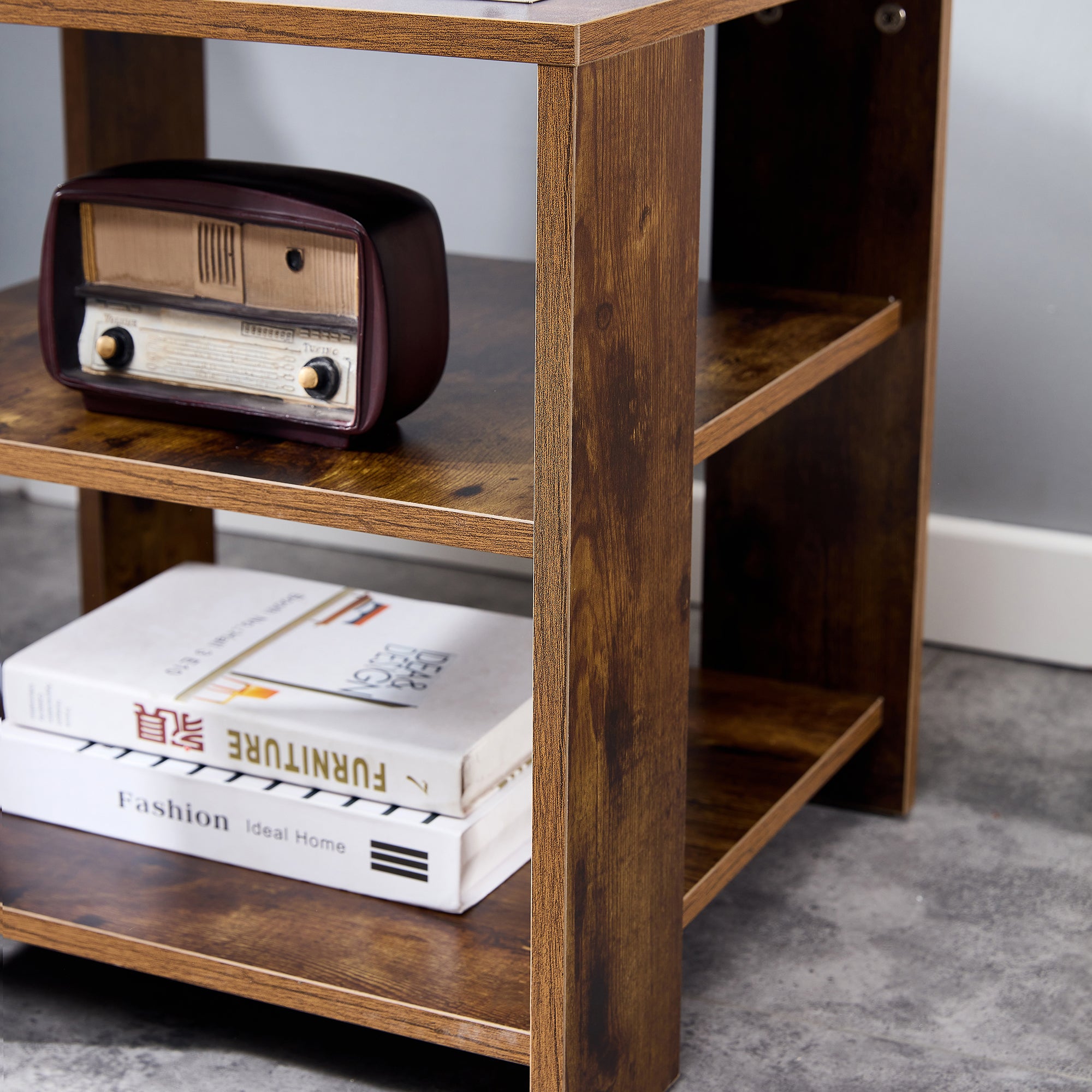 Accent Table Rustic Brown