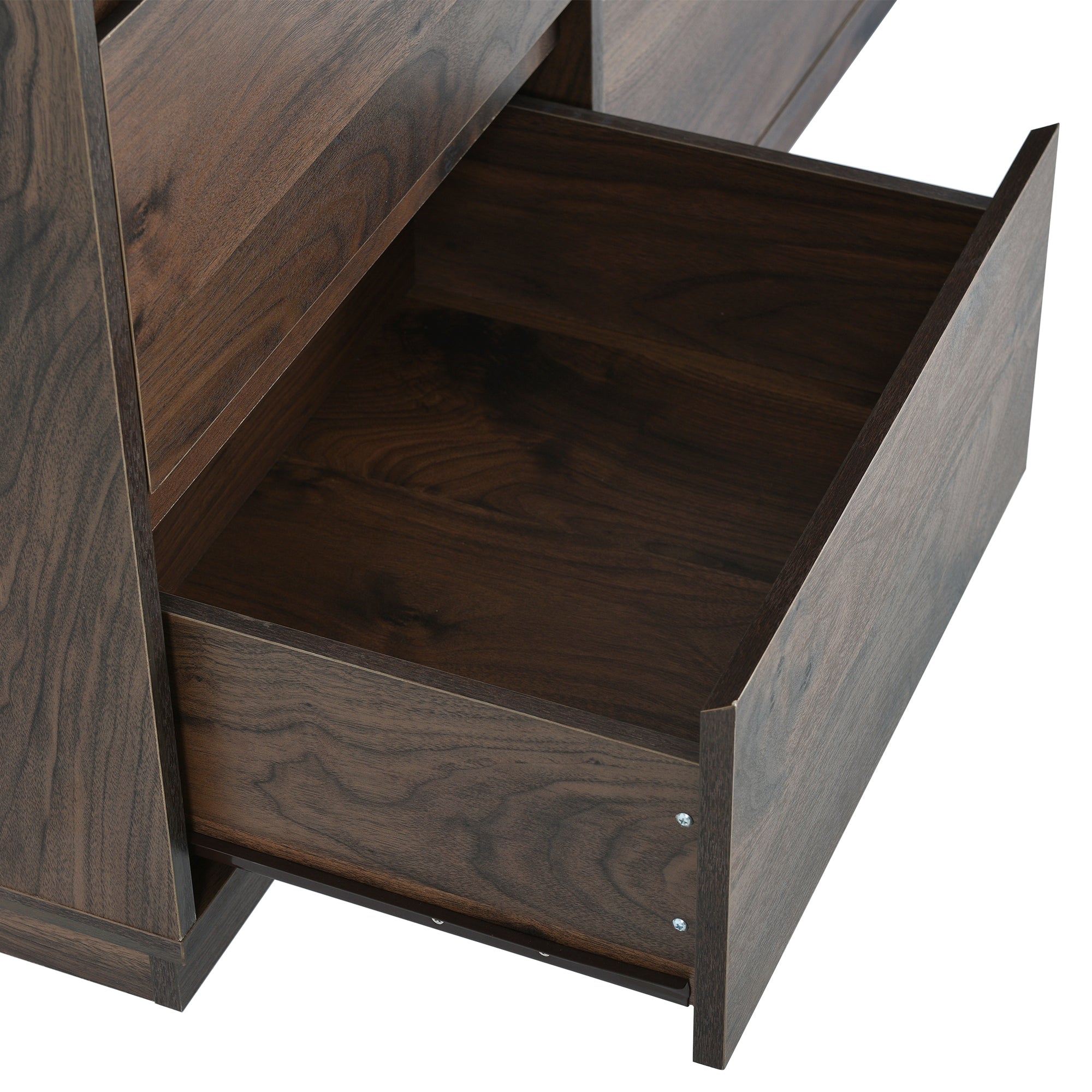 Mid-Century Modern 9 Drawers Dresser - Dark Brown
