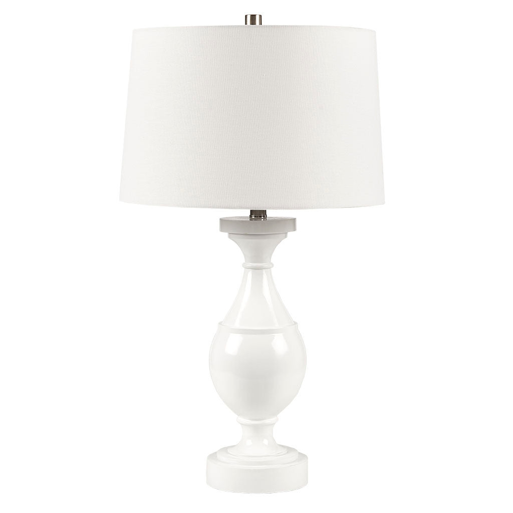 Blythe Resin Table Lamp - White