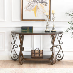 Glass console table