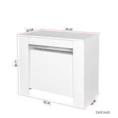 Multifunctional extendable console table - White