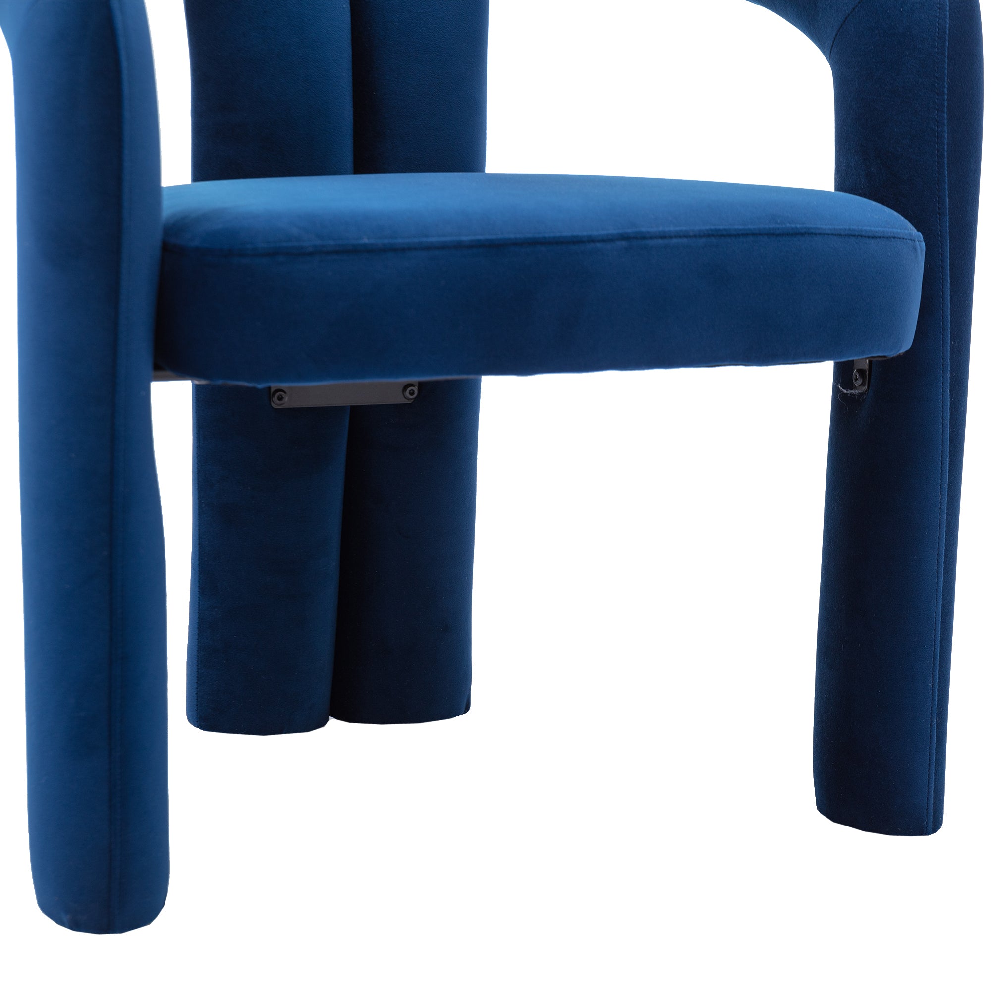 Contemporary Designed  Fabric Upholstered Accent/Dining Chair /Barrel Side Chairs (Set of 2) - Navy