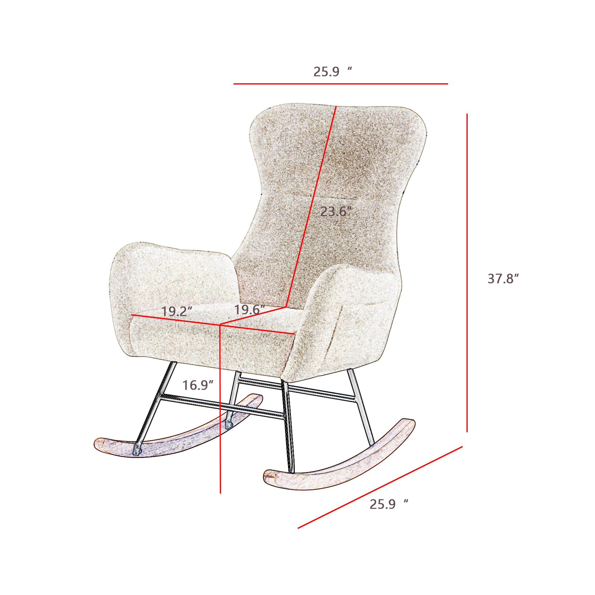 Rocking Chair - Teddy Off White
