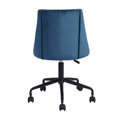 Modern Swivel Office Chair - Blue Velvet