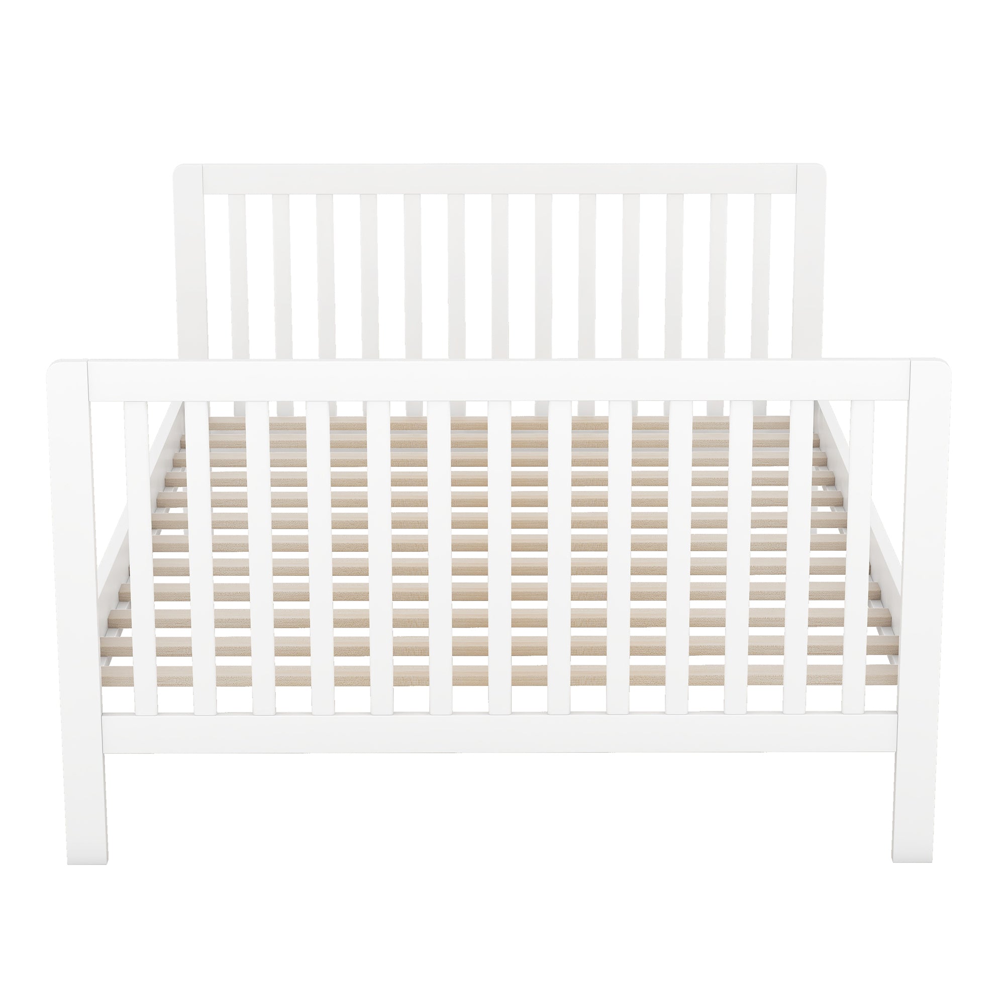 Convertible Crib/Full Size Bed with Changing Table - White