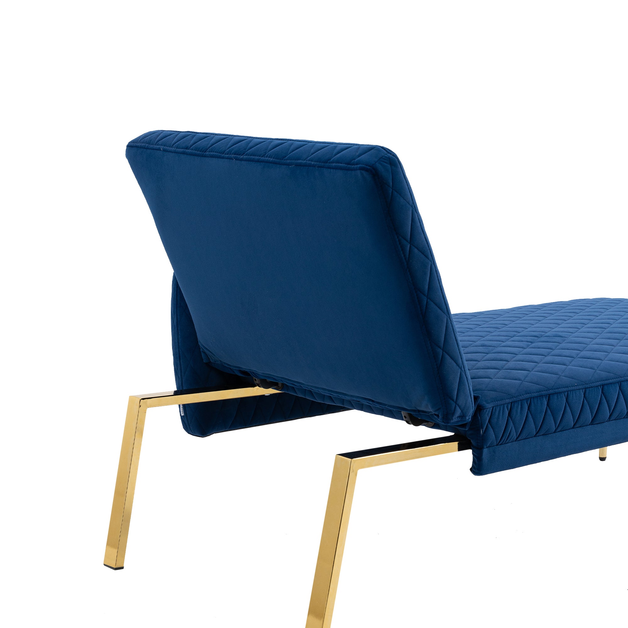 Velvet Loveseat Sofa with Metal Feet - Navy