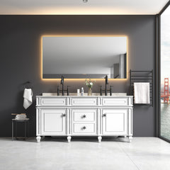 84x 36Inch LED Mirror Bathroom with Back Light, Anti-Fog Memory Large