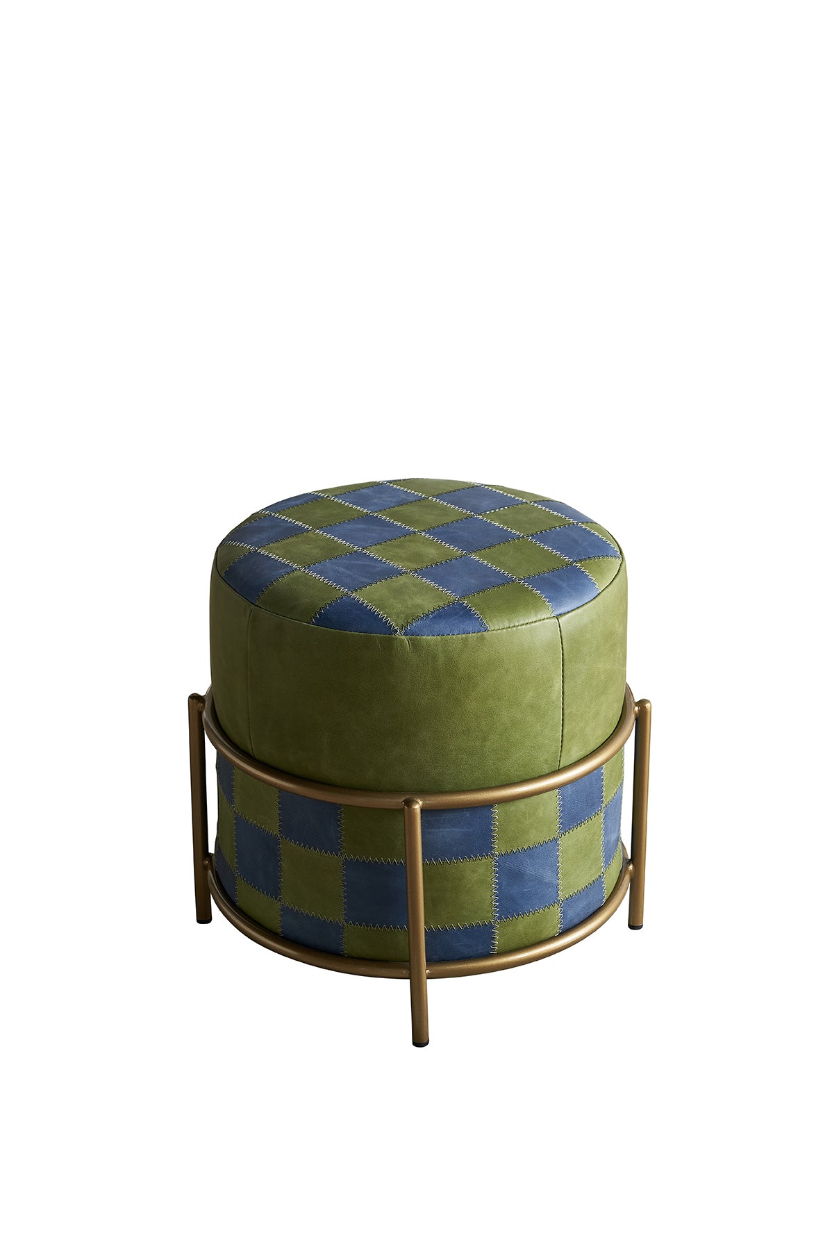 Leather Pattern Ottoman