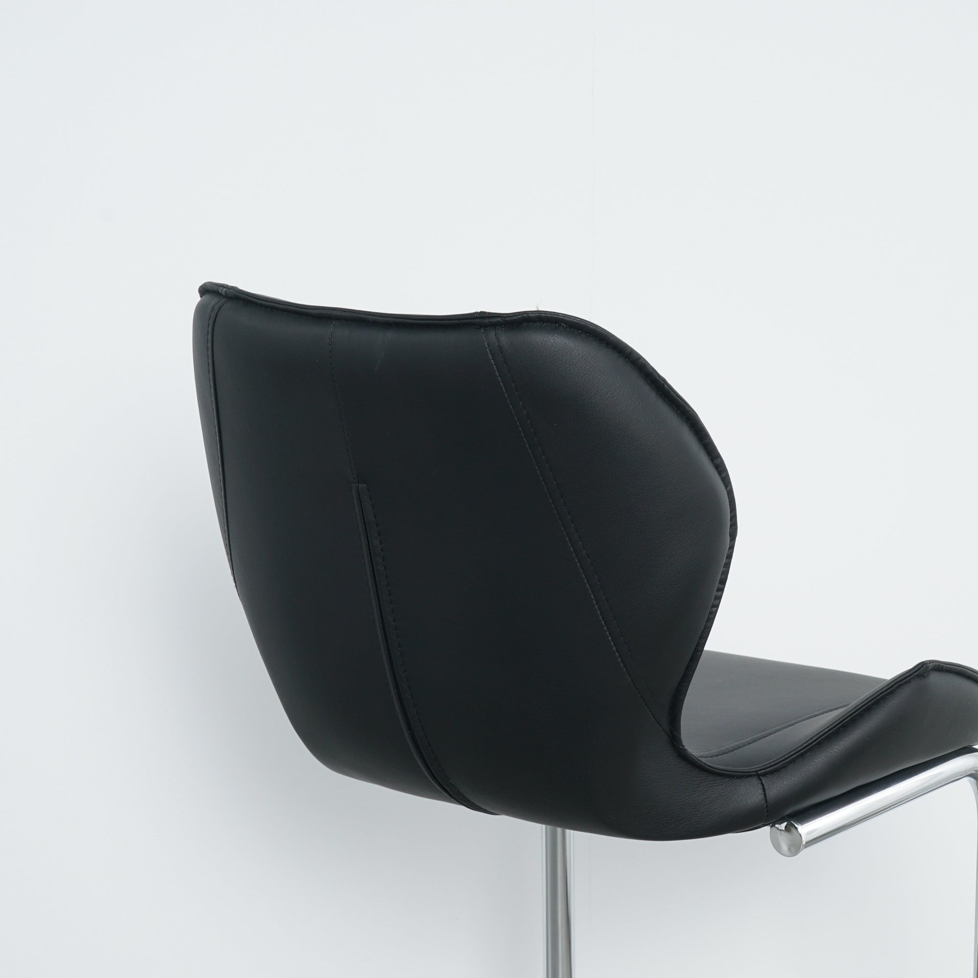 Modern Design Bar Chair with Metal Legs (Set of 4) - Black