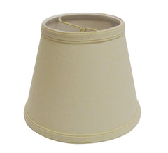 Slant Empire Hardback Lampshade with Bulb Clip - Beige