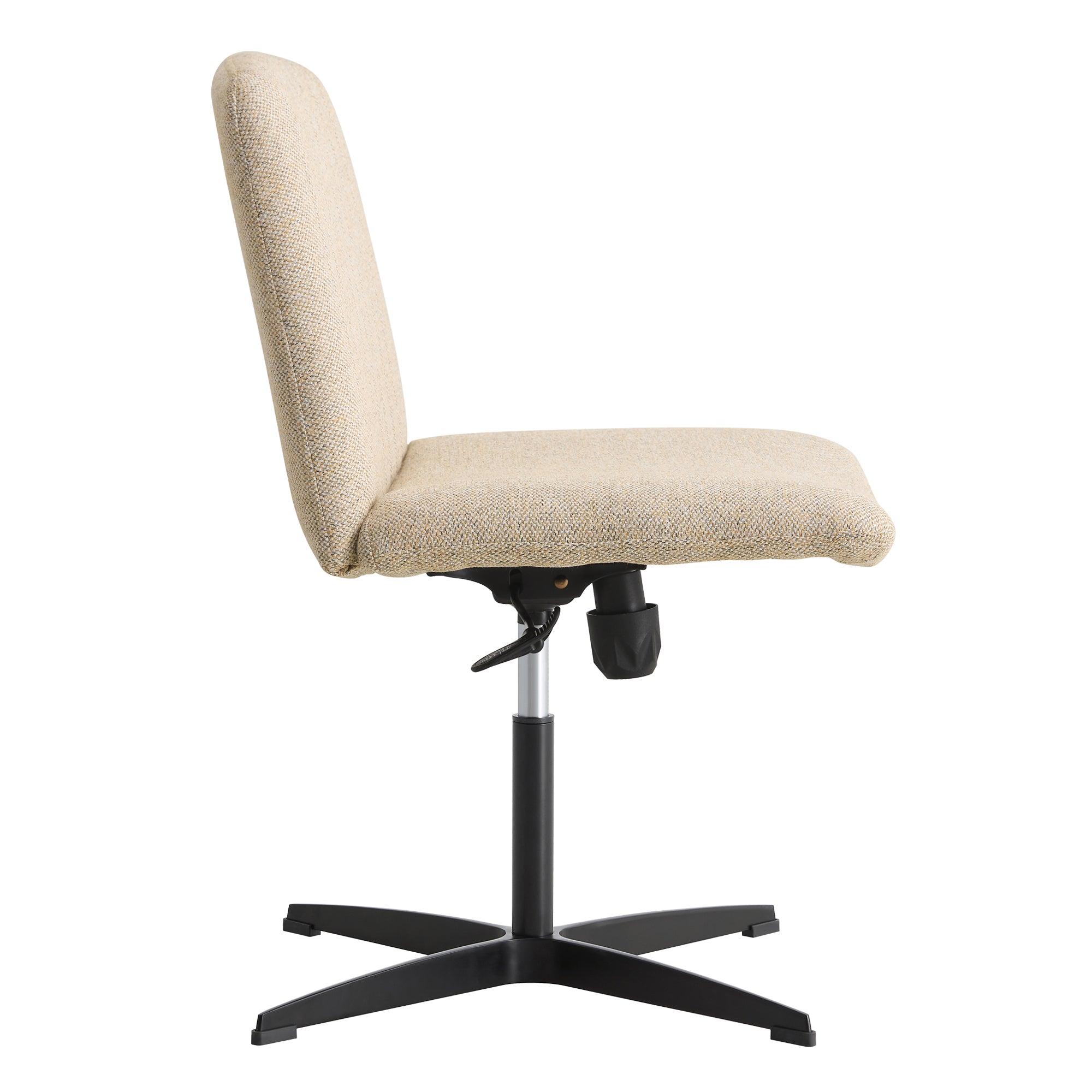 Chair Office Chair Adjustable 360 ° Swivel Cushion Chair With Black Foot - Beige