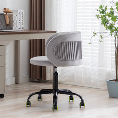 Zen Zone Velvet Leisure Office Chair - Grey