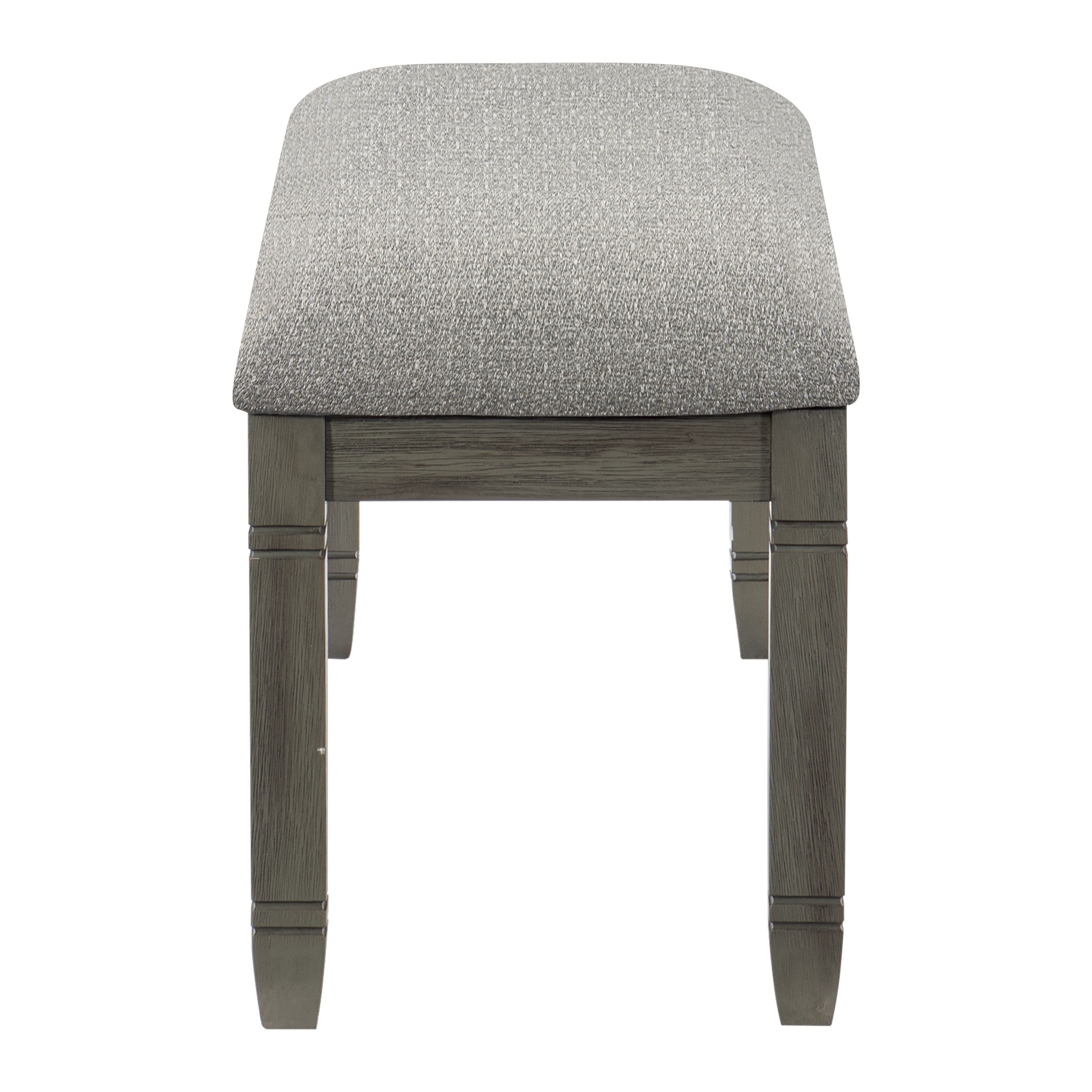Wood Frame Dining Bench - Antique Gray Finish