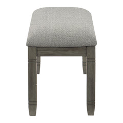 Wood Frame Dining Bench - Antique Gray Finish