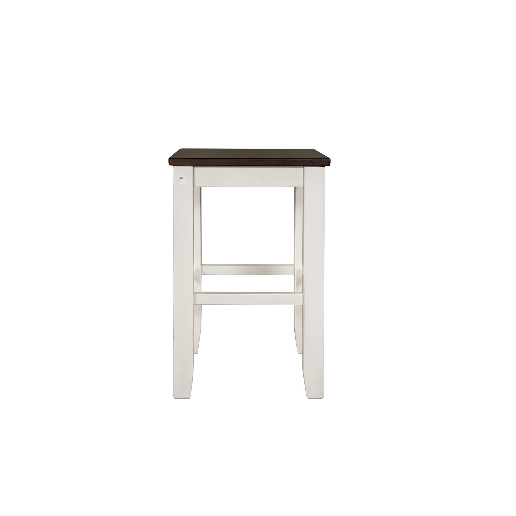 Farmhouse Counter Height Dining Stools with Footrest (Set of 4) - White