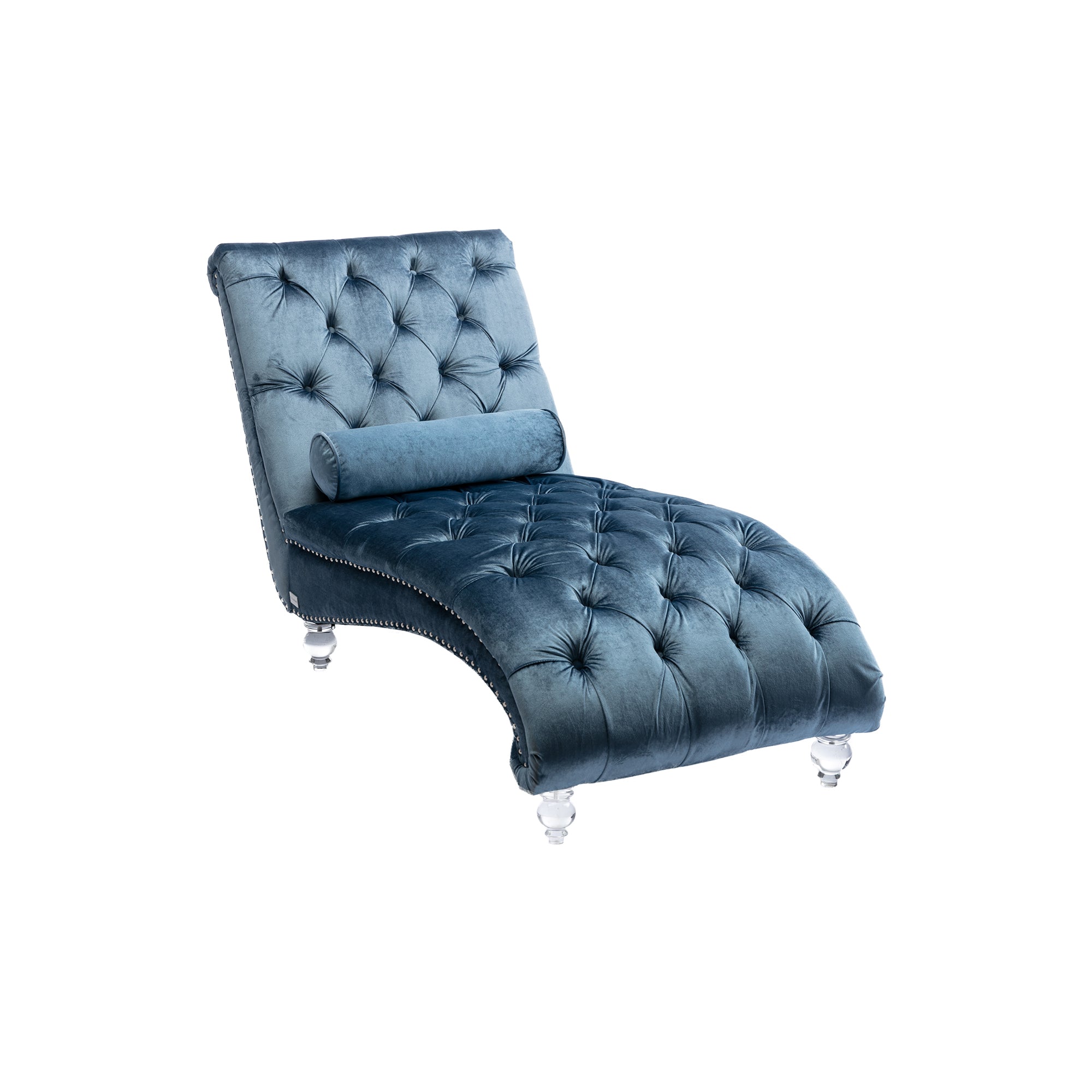 Light Blue Velvet Sofa Chair