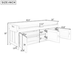 Shutter-shaped Bench