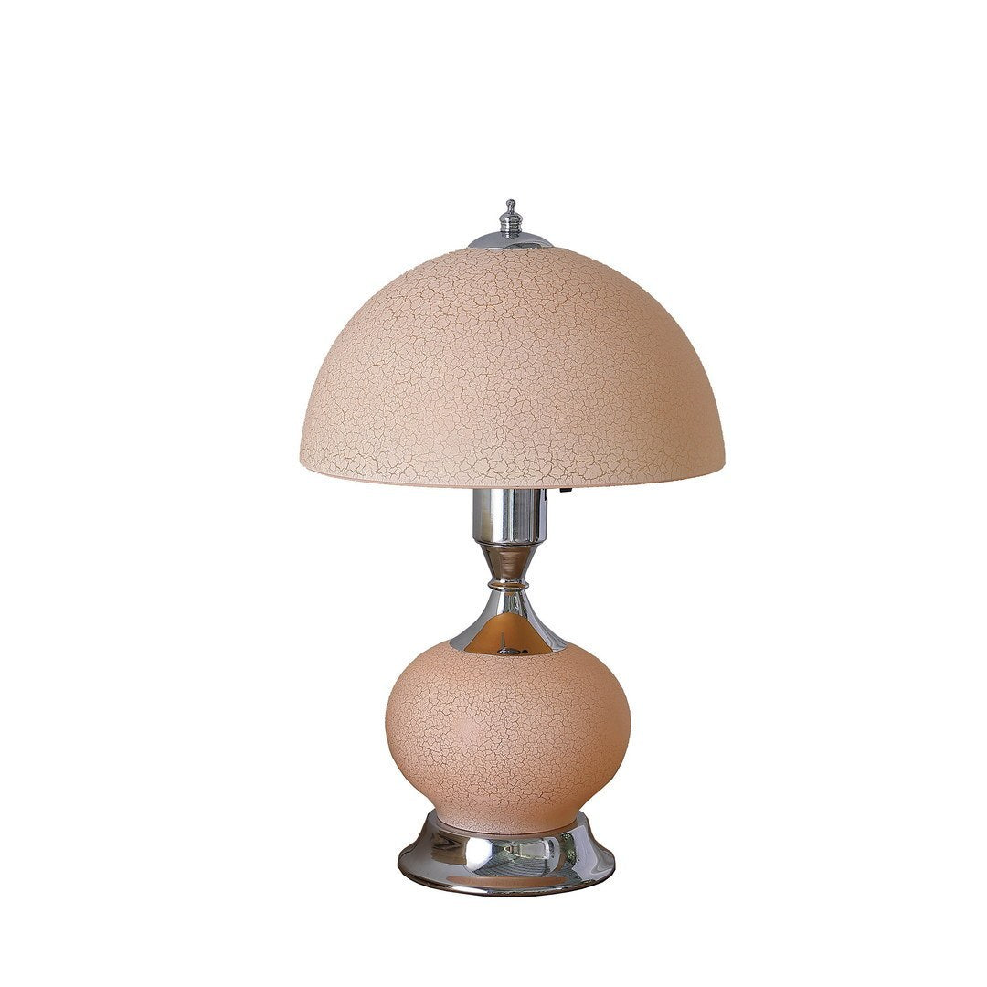 Erte Art Deco Glass W/ Night Light Table Lamp 15.75"H - Blush Pink