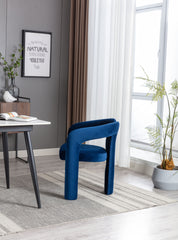 Contemporary Designed  Fabric Upholstered Accent/Dining Chair /Barrel Side Chairs (Set of 2) - Navy