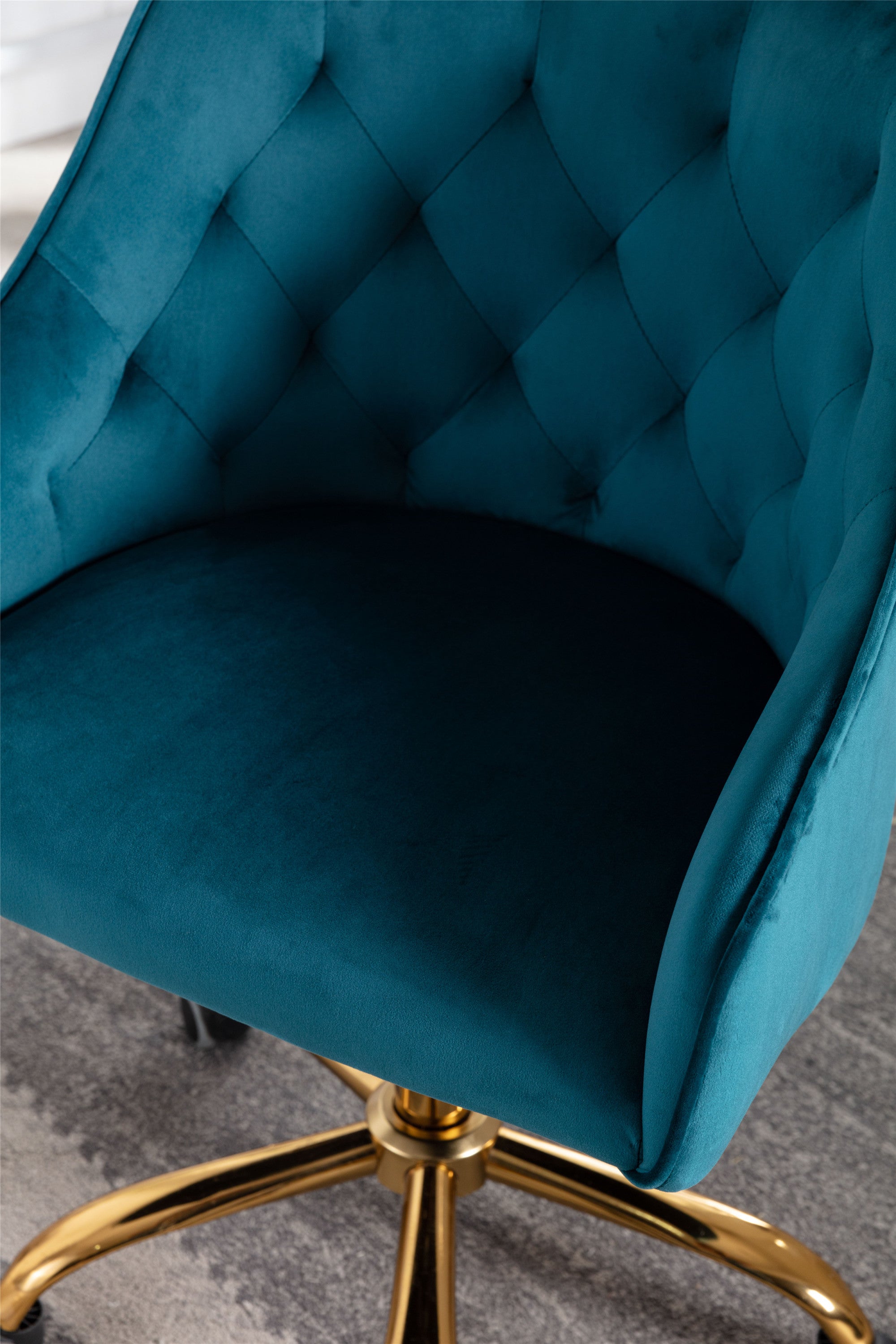 Modern Swivel Shell Chair - Teal