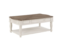 Farmhouse Oak & Antique White Coffee Table