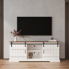 Farmhouse TV Stand White