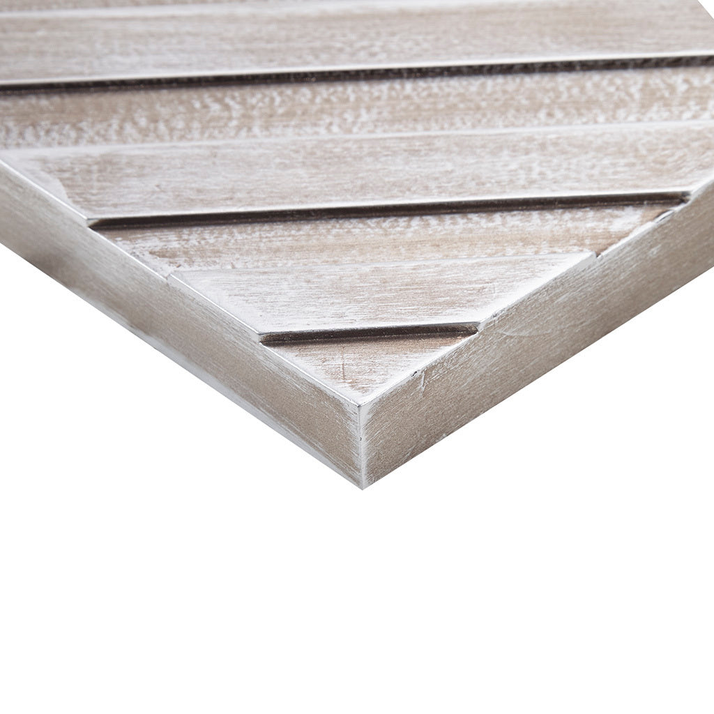 Ash Carved Wood 3 Piece Set Wall Decor - Grey