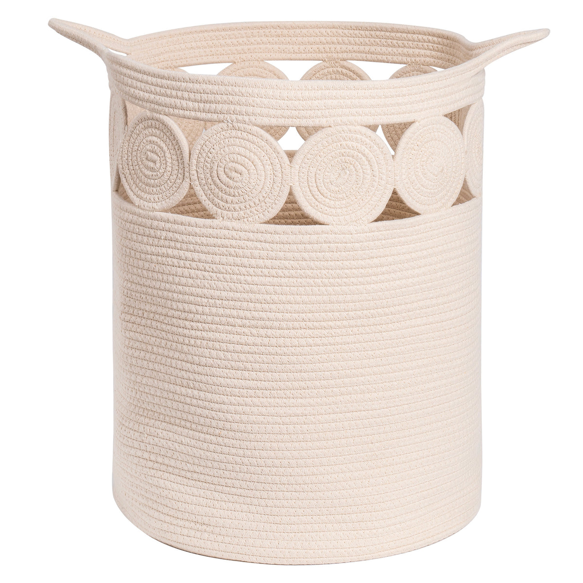 Bohemian Style Cotton Rope Storage Basket - Beige