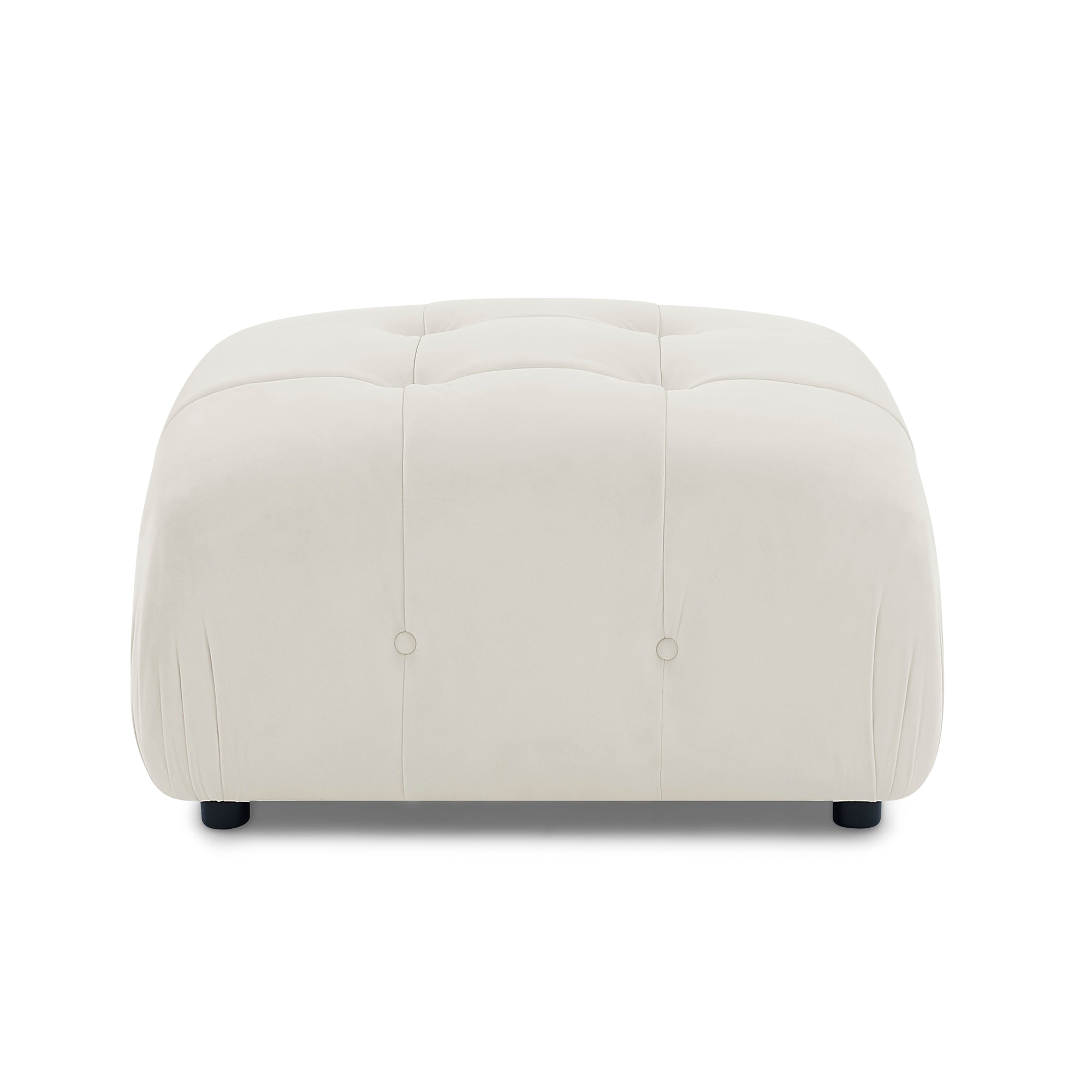 Modular Sectional Sofa, Button Tufted Designed and DIY Combination,L Shaped Couch with Reversible Ottoman - Beige Velvet