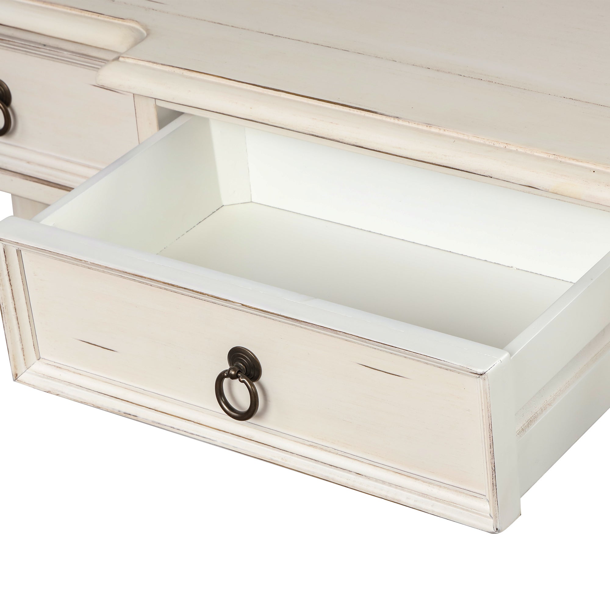 Console table with projecting drawers