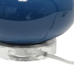 Modern Ceramic Table Lamp with White Fabric Shade - Blue