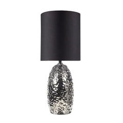 Alessio Oval Ceramic Table Lamp - Silver
