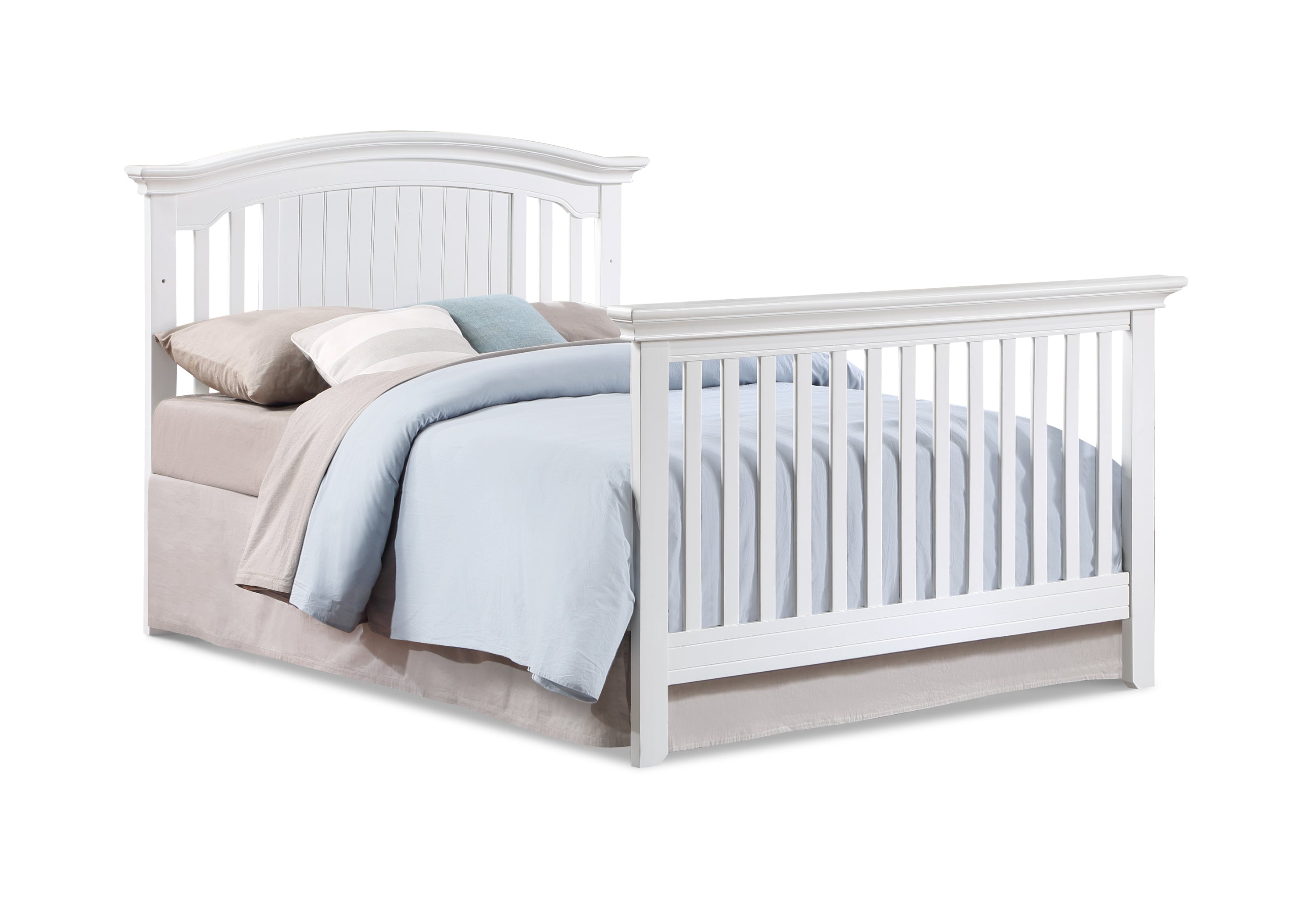 White solid Wood 4-in-1 Convertible Crib