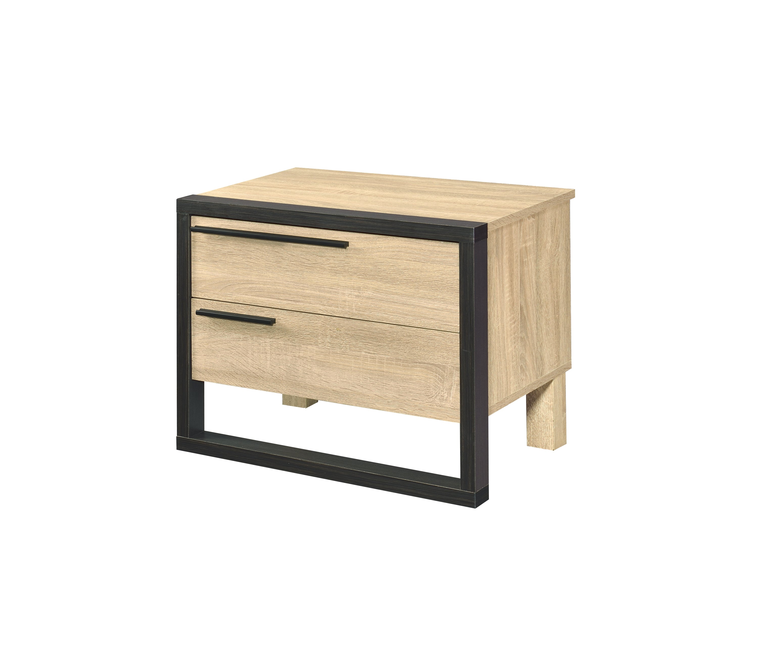 Modern Accent Table - Oak & Black Finish