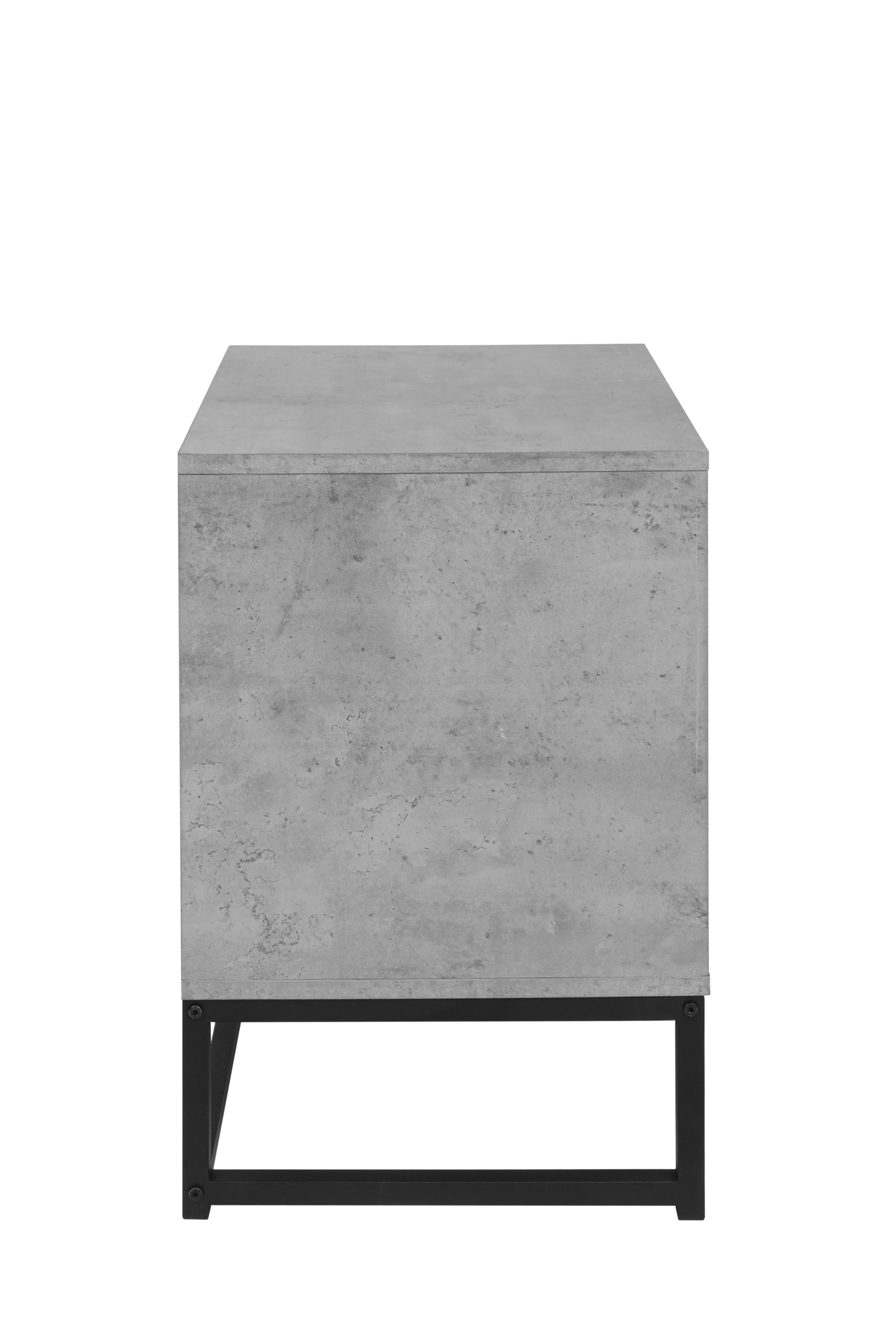 2 Drawer Nightstand,geometric elements - Cement Grey