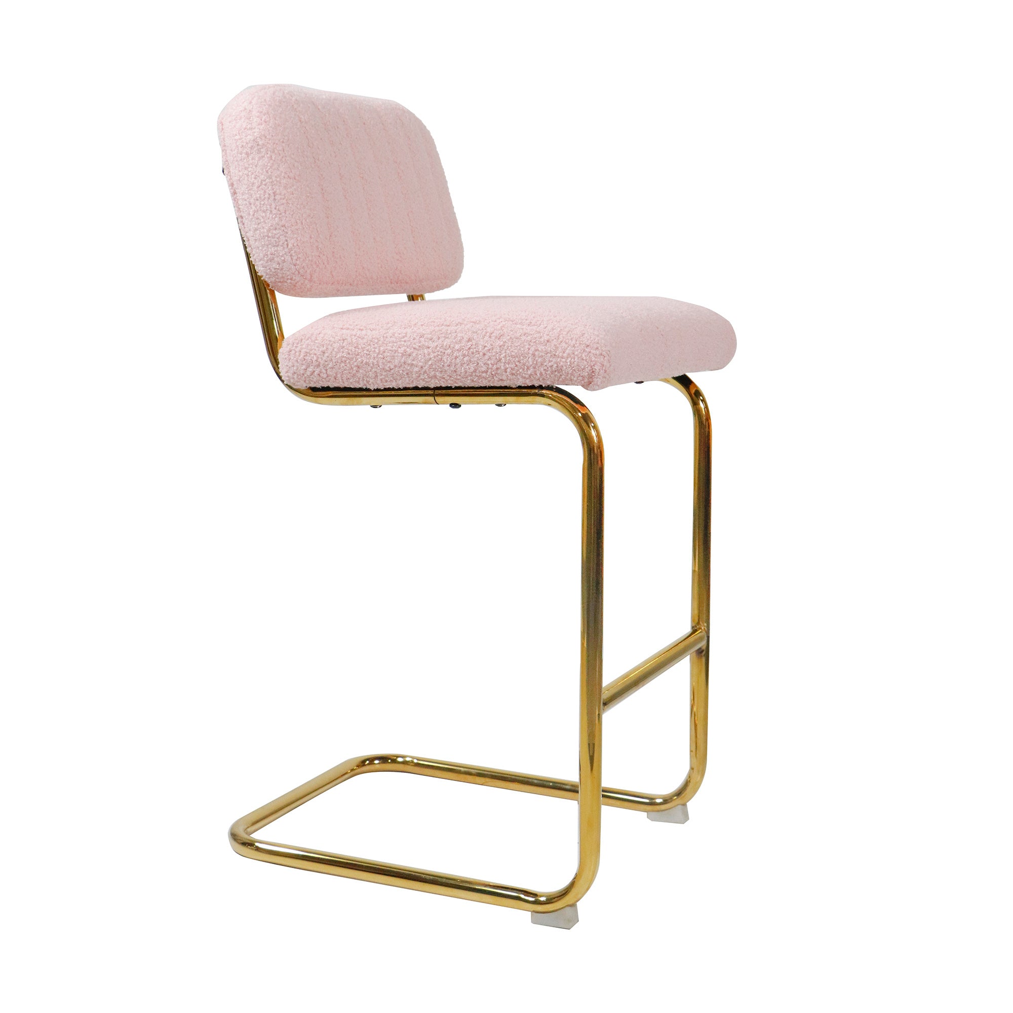 Modern Counter Height Bar Stools (Set of 2) - Pink