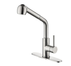 Single Handle Kitchen Sink Faucet with Pull Out Sprayer - Brushed Nickel