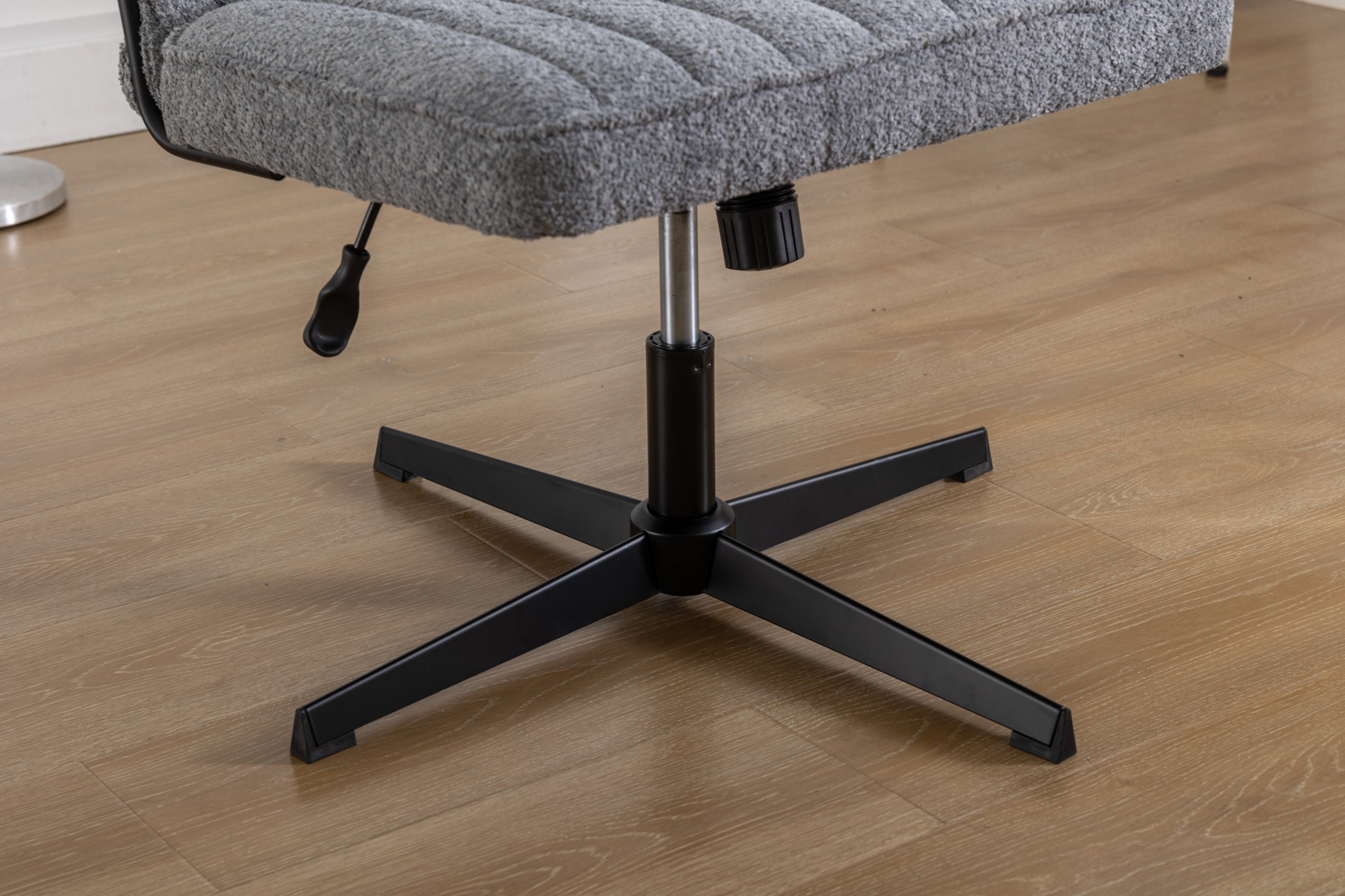 Armless Office Desk Chair No Wheels - Grey