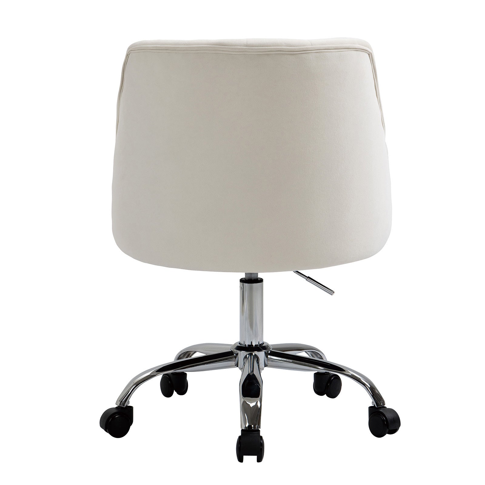 Modern Velvet Swivel Armchair, Office Chair with Soft Seat - White