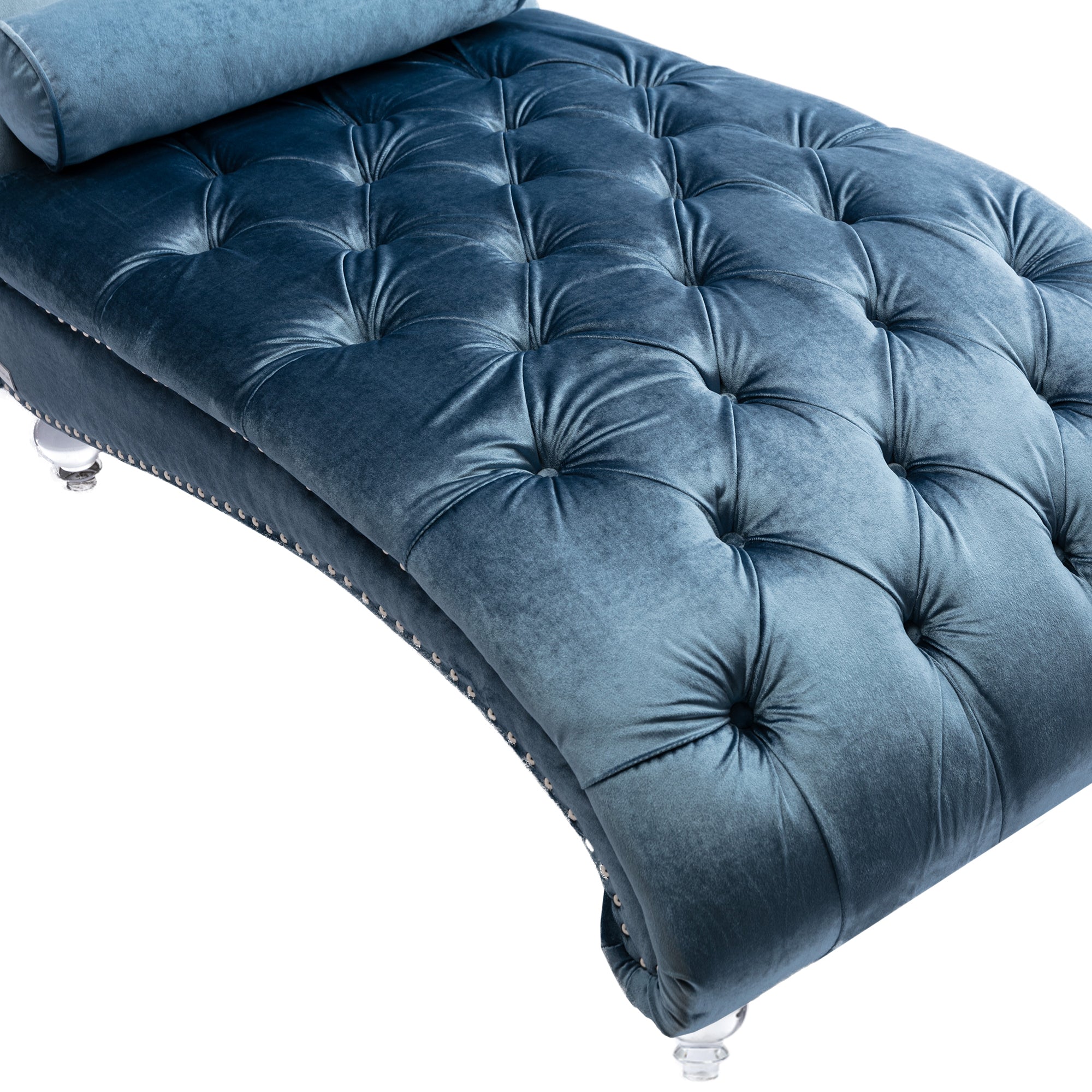 Light Blue Velvet Sofa Chair