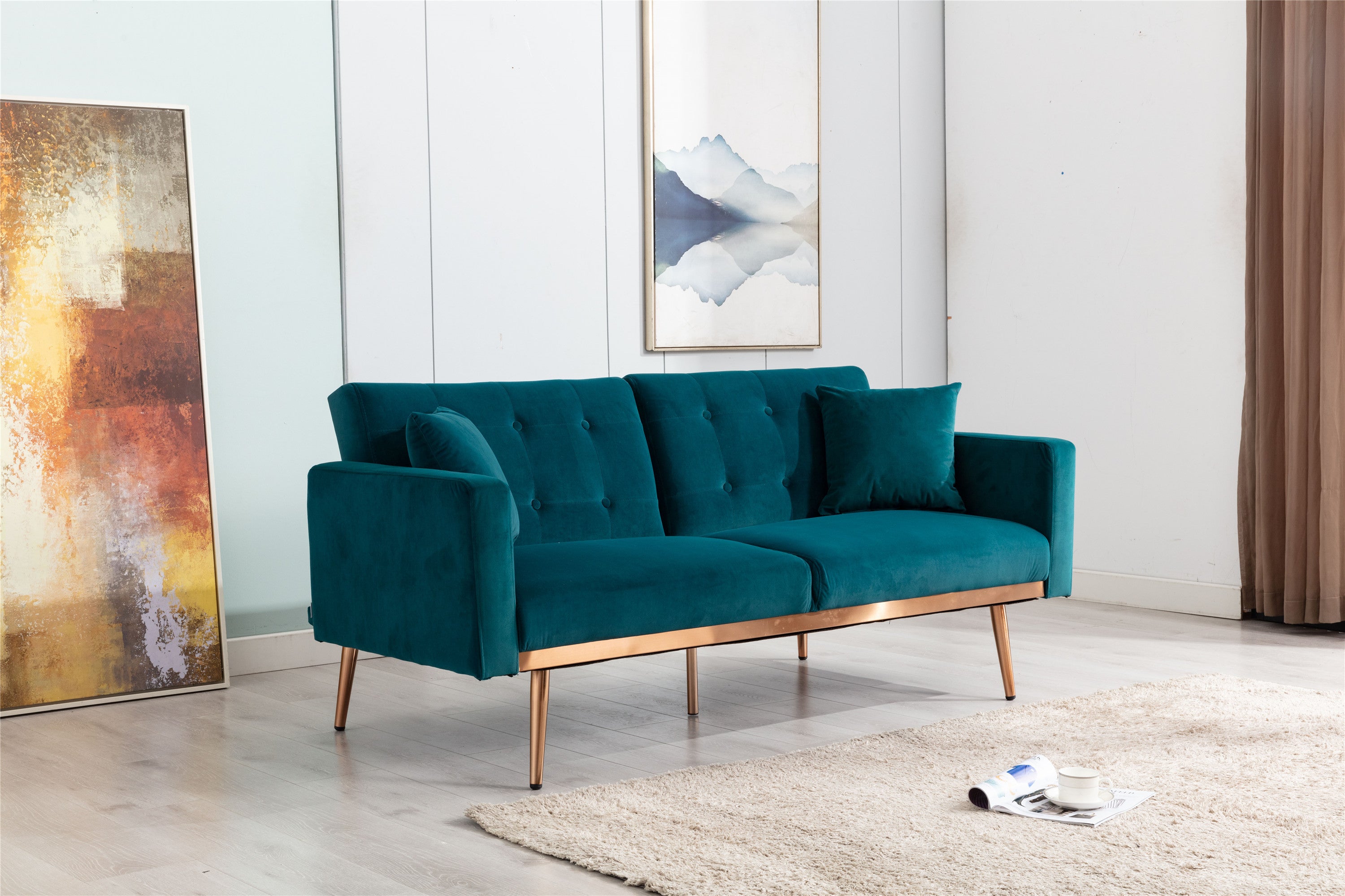 Velvet Accent Sofa, Loveseat Sofa