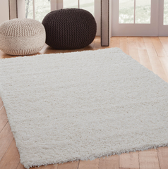 Shag White Area Rug